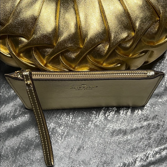 Kate Spade Metallic Gold Clutch Wrislet